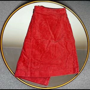 High Waist orange  skirt.